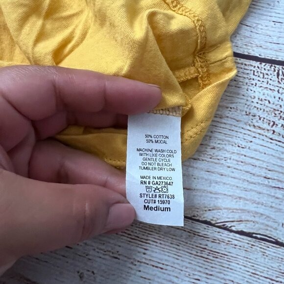 Rock Rose Couture Tacos and Cervezas T-Shirt Medium‎ Yellow Graphic Tee NWT - Picture 7 of 8